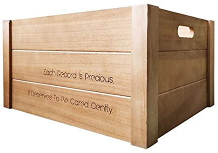 WAOCEO CD Box Scaffale for dischi in vinile Scatola portaoggetti retrò for LP Scatola portaoggetti for dischi in vinile vecchio armadio Porta CD e porta DVD