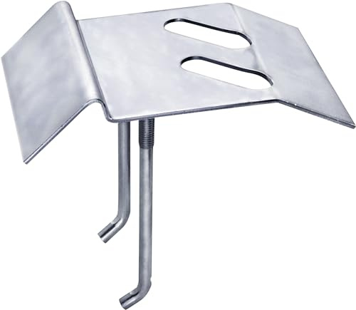 Connex Auflaufstütze – verzinkt – 125 x 185 x 150 mm – Türanker | Mit 2 Mauerankern – Tor-Anschlag – Torfixierung – Beschlag – Bodenstütze – 150 mm – passend zum Auflaufstütze
