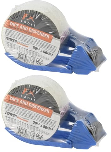 2x Ergonomischer Handabroller für Paketbänder Inkl. Klebeband Packband Abroller Klebebandabroller