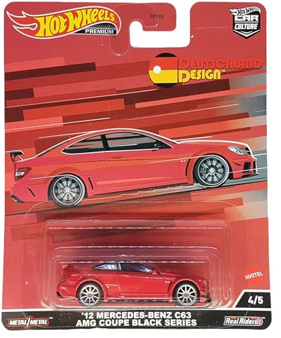 Hot Wheels - ´12 Mercedes-Benz AMG Coupe Black Series - Car Culture - Deutschland Design 4/5 - HCJ79 - Premium Card - Metal/Metal - Real Riders - Mattel 2022 - 1:64