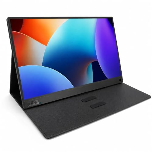 Pantalla Portátil de 15,6 Pulgadas, 1920x1080P 60Hz Monitor USB C Gran Angular de 178°, Pantalla Portátil de Expansión Externa 16:9 para Trabajos de Juegos