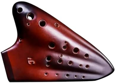 Dreifache Okarina Alto Tone C Keramik-Okarinas Professionelle Musikinstrumente Ocarina Of Time Blau Lila (Color : Red)