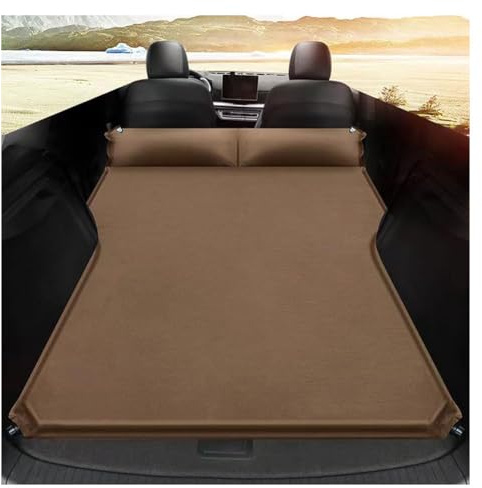 XFANGNB Auto Aufblasbare Luftmatratze für BMW E61 F10 F11 F07, Tragbar Kofferraum Luftbett Matratze Camping Reisebett Luftkissen Autobett Zubehör,C/Brown
