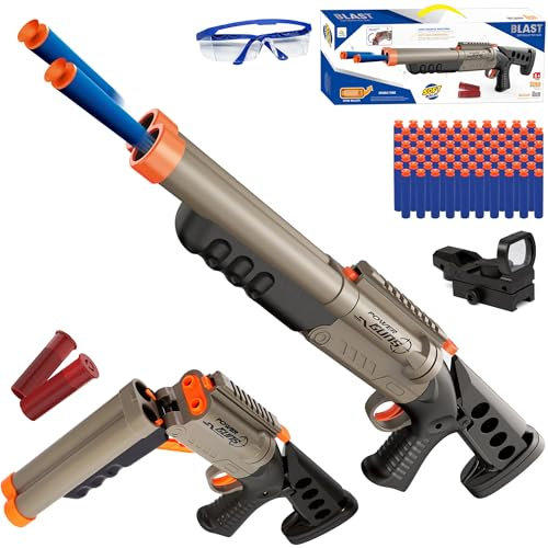 Double Barrel Shotgun Toy – Realistic Foam Dart Blaster with Pump Action, 80 Soft Bullets, Safe for Kids & Outdoor Battles – Perfect for Role Play, Gifts, Ages 8+