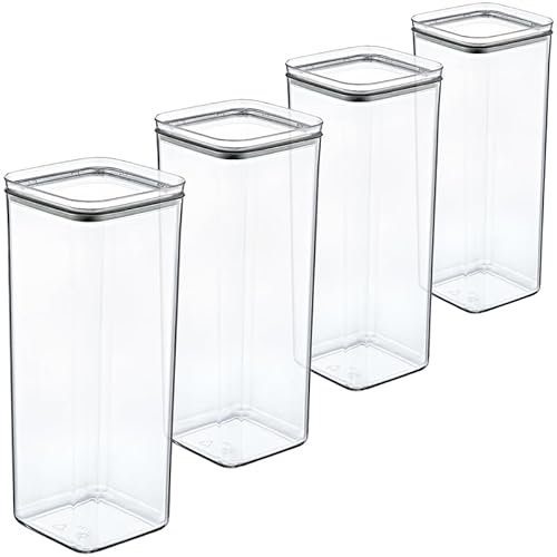 SUSTANIA Vorratsdosen mit Deckel Luftdicht - 4er 2L Vorratsbehälter Set | Aufbewahrungsbox Küche Aufbewahrung & Organisation | Küchen Organizer | Vorratsdosen für alle trockenen Lebensmittel
