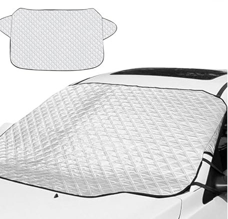 Copertura per parabrezza auto auto parabrezza neve copertura con copertura per specchietto laterale, copertura per parabrezza auto invernale per ghiaccio gelo UV auto SUV camion furgoni