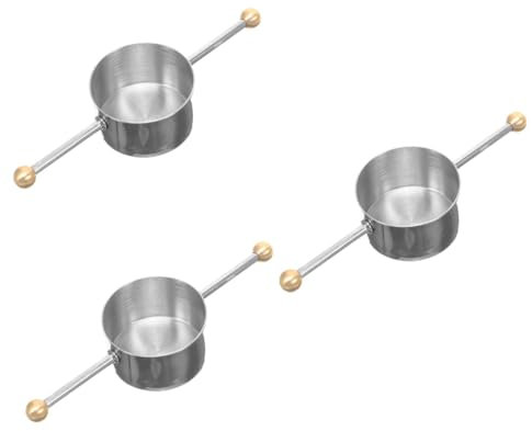 SOLUSTRE 3pcs Professional Bartending Jigger Liquor Measuring Cup for Cocktails Double Bead Shot Measure Tool