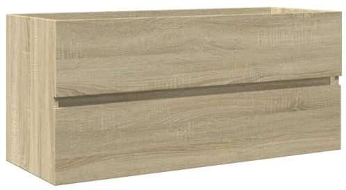 vidaXL Mobile Lavabo Bagno Rovere Sonoma 100x38,5x45 cm in Truciolato, Mobile sotto lavabo da Bagno, armadietto sotto lavabo da Bagno, Mobile lavabo