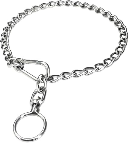 FOLODA Hundehalsband Aus Metall Für Große Hunde Schwere Kette Hundehalsband Aus Metall Für Training Verstellbares Gehen Verstellbares Halsband