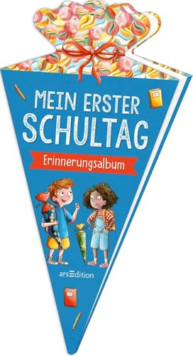 Mein erster Schultag – Erinnerungsalbum in Schultüten-Form: Eintragbuch für Kinder ab 5 Jahren | Geschenk Schulanfang, Einschulung (Mutmurmeln)