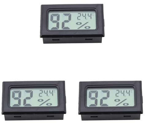 3pcs Temperature Humidity Meter LCD Digital Display Thermometer Accurate Measurement Hygrometer for Reptile Vivariums Greenhouse