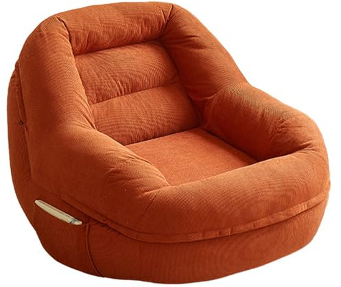 Bodensessel Griffdesign Bodenstuhl Easy Mit Rückenlehne Keine Montage Erforderlich - Relaxsessel, Klappstuhl, Lesesessel, Meditations Gaming Stuhl(Orange)