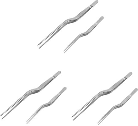 MAGICLULU 3 Juegos Pinzas De Acero Inoxidable Pinzas Para Marisco Cocina Kitchen Gadgets Panelas Cozinha Churrera Pinzas De Comida Clip De Espina De Pescado 2 Piezas * 3