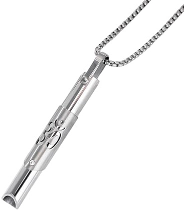 AYNKH Summer Breathe Necklace, Collar Anti Stress de Acero Inoxidable para el Alivio del Estrés y la Ansiedad y la Relajación, Collar Regalo para Hombres y Mujeres