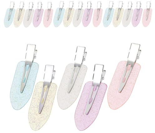 KEQAR Lot de 20 barrettes à cheveux sans couture - Pinces à cheveux qui ne se plient pas - Pour coiffure, maquillage - Rose
