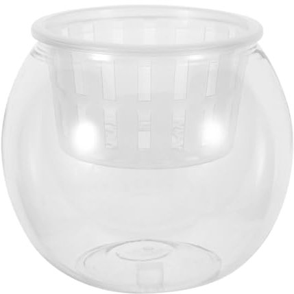 TOYANDONA Terrarium De Bureau Transparent pour Poissons Bol Plastique pour Plantes Aquatiques Micro-Paysage De Bureau