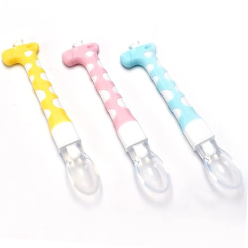 JEYORZY 3 Pezzi Cucchiaio Svezzamento, Cucchiaino Svezzamento Di Diversi Colori in Silicone Senza BPA, Cucchiaio per Bambini, Da Addestramento Per L'alimentazione, Lavabili in Lavastoviglie