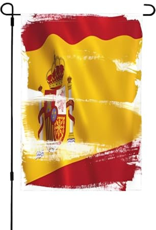 Bandiera della Spagna decorativa su entrambi i lati, striscione da giardino, perfetta per interni ed esterni, disponibile in due misure