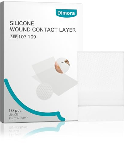 Dimora Wundkontaktschicht, Silikonverband, 5,1 x 7,6 cm, 10 Stück