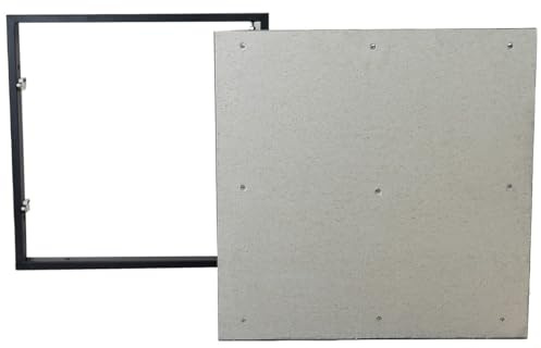 Trappe de visite à carreler OK Time 70 x 70 cm – cadre acier avec plaque en ciment hydrofuge – ouverture push-to-open Click-Clack – accès invisible pour plomberie et technique dans la salle de bain