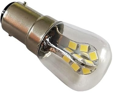 YXJX low voltage bulbs, Lot de 50 ampoules LED AC12-85V 2W T22 E12/E14/B15D 24LED-2835SMD Lampe à coque en verre transparent(6500K cool white,B15D 12-85V)