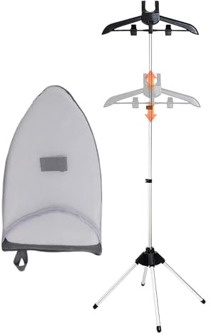 Genérico Soporte Vaporizador para Ropa - Perchero para Prendas al Vapor - Brazo Telescópico Ajustable Giratorio De Aluminio para Hogar Hotel Y Cuidado Textil
