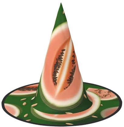UFhgjjb 3 PCS Halloween Witch Hat - Open melon seeds Full Print Witches Decor Party Costume, Cosplay Role Play Festival Carnival Hat