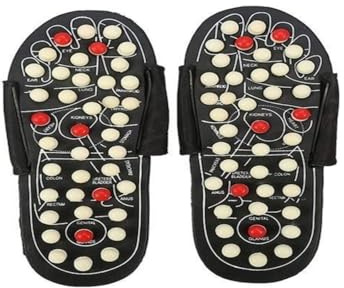 Massage Slippers with Acupoints Magnetic Spring Moxibustion Foot Therapy Shoes for Home Use Anti Slip Health and Wellness Relieve Fatigue Promote Blood Circulation