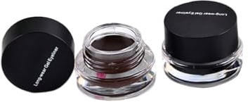 Zambuph Delineadores de ojos en Gel a prueba de manchas, 2 unidades, sombra ojos secado rápido, crema para oficina, fiesta, vacaciones, niñas, cosméticos para, regalos aniversario, Café negro