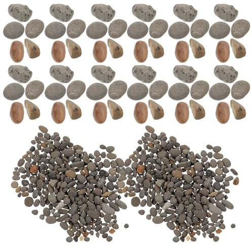 Kisangel Mini Garden Stones 2-5Mm Dark Grey Pebbles for Diorama Stone Material and Flowerpot Decoration 50G Bag