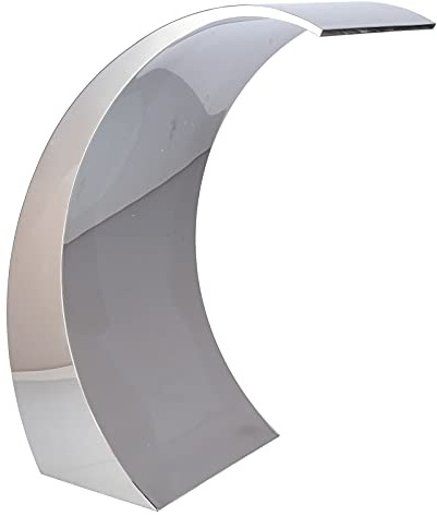 SIXRUN Fontana a Cascata per Piscina Bella Fontana Curva con Gancio Ad in Acciaio Inossidabile per Laghetto da Giardino o Decorazione per Piscina, Filettatura Femmina DN50
