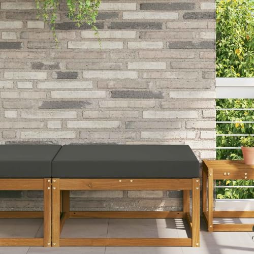 Yunovire Sofakissen für draußen Anthrazit 80 x 80 x 8 cm Polyester Sitzkissen wetterfest rutschfest ergonomisch für Balkon Terrasse Garten mit langlebiger Schaumstofffüllung und pflegeleichtem Bezug