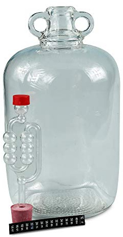 Brew2Bottle 2 x 5ltr Glass Demijohns with Bungs, Airlocks & LCD Thermometers
