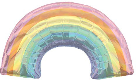 Amscan 4121101 - Folienballon Regenbogen, großer Luftballon, Helium, Rainbow, Dekoration, Geschenk, Mottoparty, Geburtstag
