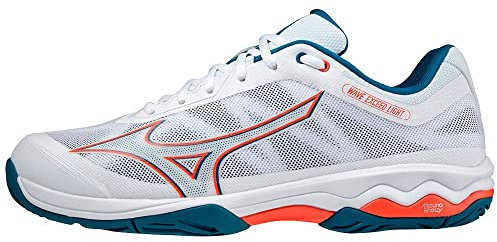 Mizuno Herren Wave Exceed Light AC Tennisschuh, Wht Cherrytom Moroccanb, 44.5 EU