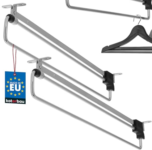 KOTARBAU® 2er Set Ausziehbare Kleiderstange für Garderobenschrank 450mm