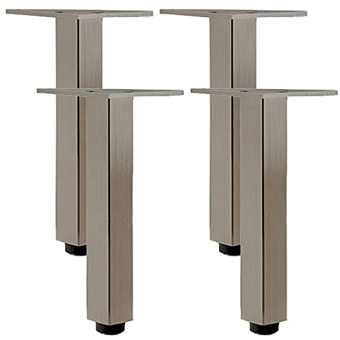 NMDCDH Möbelfüße Metall Tischbeine Höhenverstellung Höhe 0-6 mm, für Schrank Schlafsofas Tischschrank DIY Möbelfuß Sofa Fußsockel Fuß, 4 Stück(Größe: 40cm/15.7in)