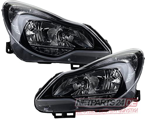 Johns, Scheinwerfer Set Halogen passend für Opel Corsa D 2011- H7 H1 Links Rec. mit TFL