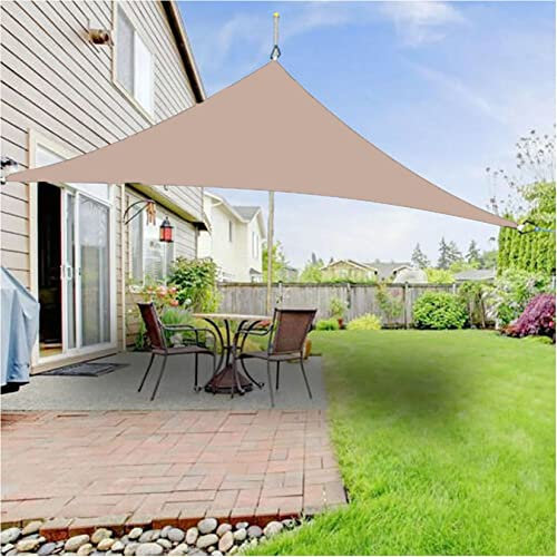 Hilftio Toldos para pergolas 4x4.5x5m Anti-Humedad/Moho/Manchas Muebles de Jardin Baratos Tela por Metros Barata Parking, Beaches, Caqui