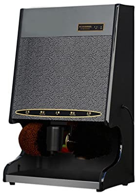 Macchina per lustrascarpe elettrica, sensore automatico per scarpe con spazzole, lucidascarpe verticale Adatto per lucidascarpe Hote Adatto per lucidascarpe elettrica per ingresso dell'hotel (Nero)