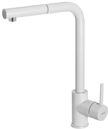 Miscelatore per lavello da cucina con Doccetta Monocomando Bianco G68 - MGKTRP68