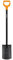 Fiskars Gärtnerspaten für weiche, steinarme Böden, Rund, Länge 116,6 cm, Hochwertiges Stahl-Blatt/Kunststoff-Stiel, Schwarz/Orange, Solid, 1066717