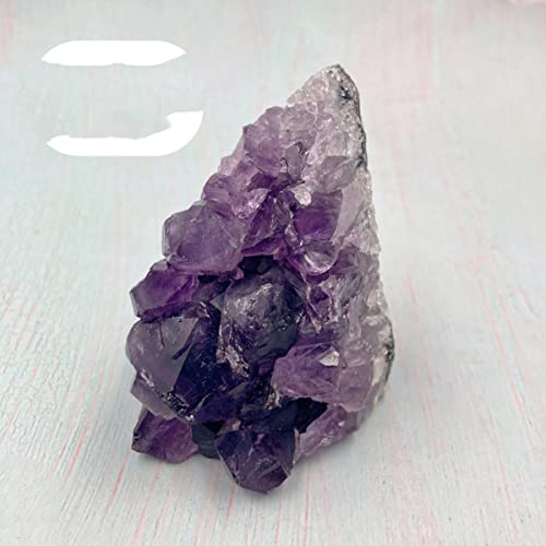 RIAAJ 1 x natürliches uruguayisches Amethyst-Cluster-Mineralexemplar, tiefvioletter Quarz-Amethyst-Block, unregelmäßiger Stein für die Heimdekoration, hellgrün