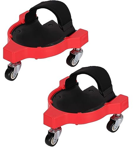 YXXSDP Rollende Knieschützer Rollende Knieschützer Für Fußbodenverleger, 2 Stück Rollend Garage Knieschützer Dolly Knieroller-Pad Abdeckung, Mit Lenkrollen, Fliesenarbeiten Verwenden (Color : Red)