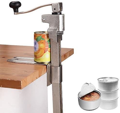 PODEC Apriscatole da Tavolo Manuale, Apriscatole Commerciale con Leva Rimovibile, Strumento Apriscatole Multifunzionale in Acciaio, Facile da Pulire, per La Cucina di Un Ristorante Commerciale