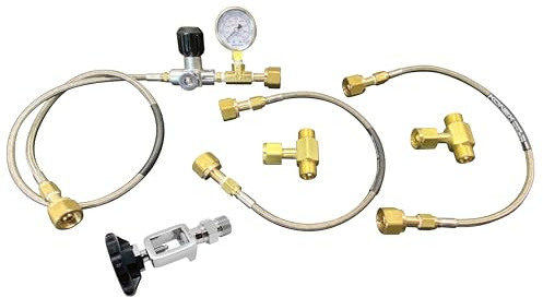 Preece Precision Oxygen Transfill Manifold 3 to 1 with control valve and bleed CGA540 to both CGA540 and CGA870 Aviation Veterinary Medical Welding