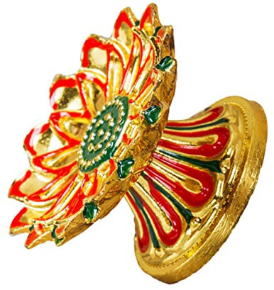 Amosfun 1stk Öllampenhalter Votivkerzenhalter Metallbehälter Kerzenbehälter Wandlampen Mini-kerzen Ghee-lampenfassung Buddha-licht Handwerk Tibetisches Teelicht Miniaturen Lotus Altar