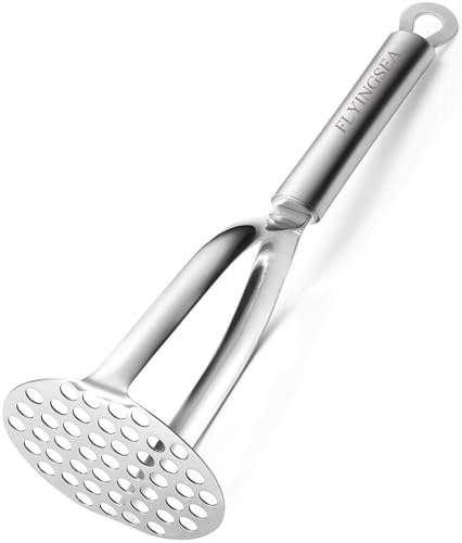 Spremiapatate, schiacciapatate professionale in acciaio inox 18-10, spremiaglio e gadget da cucina (Recto-Verso) Pratico e professionale