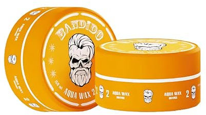 BANDIDO Aqua Hair Wax No.2 - Cera Capelli Uomo Effetto Lucido Naturale, Tenuta Media-Forte, Profumo Fruttato Maschile, 150 ml - Edge Control | Cera per Capelli Professionale per un Look Strutturato