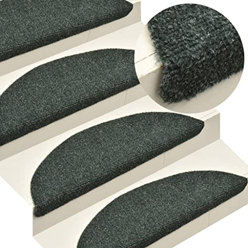 Home Outdoor Sonstige Selbstklebende Stufenmatten 15 Stück Grün 65 x 21 x 4 cm Nadelstanzer